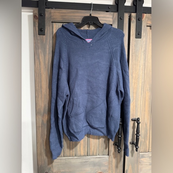 EDIKTED Wynter Knit Blue Hoodie S - Picture 3 of 5